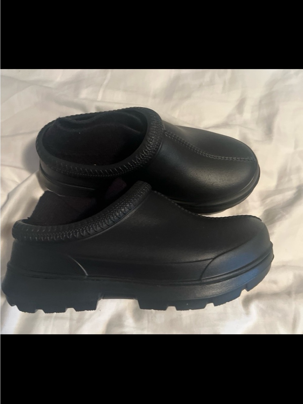 UGG Black Waterproof Clog with Removable Wool Sock